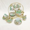 Cross-border European ceramic coffee set, electroplated cups and plates, 15-piece afternoon tea set, wedding gift, Medley 016 Application Scenario